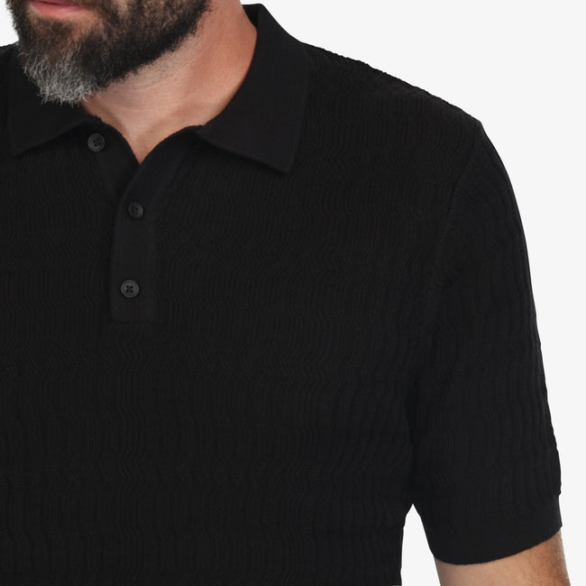 Luxe Knit Polo | Midnight