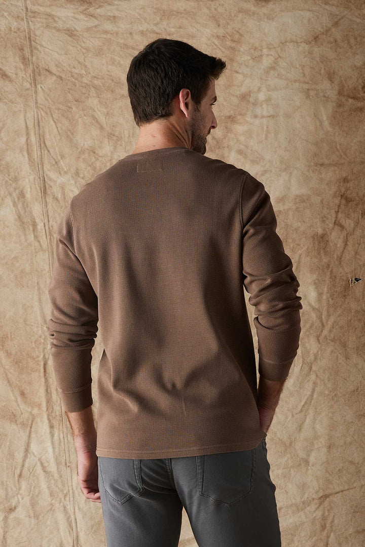 Vintage Thermal Henley - Cedar