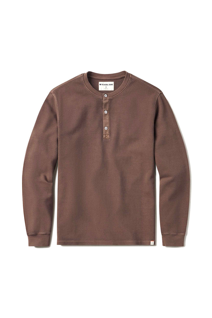 Vintage Thermal Henley - Cedar