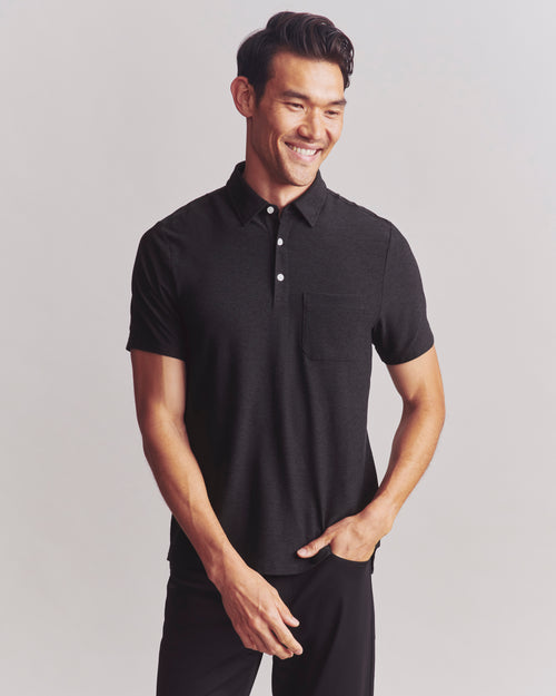 WFH Polo | True Black Heather