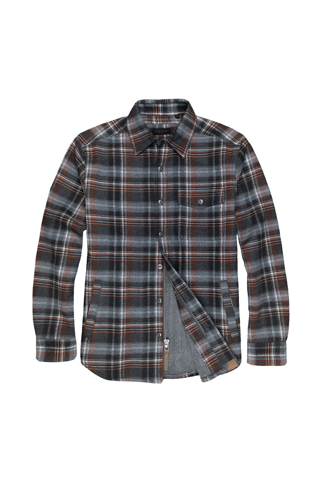 Wade Flannel Shirt Jacket - Charcoal