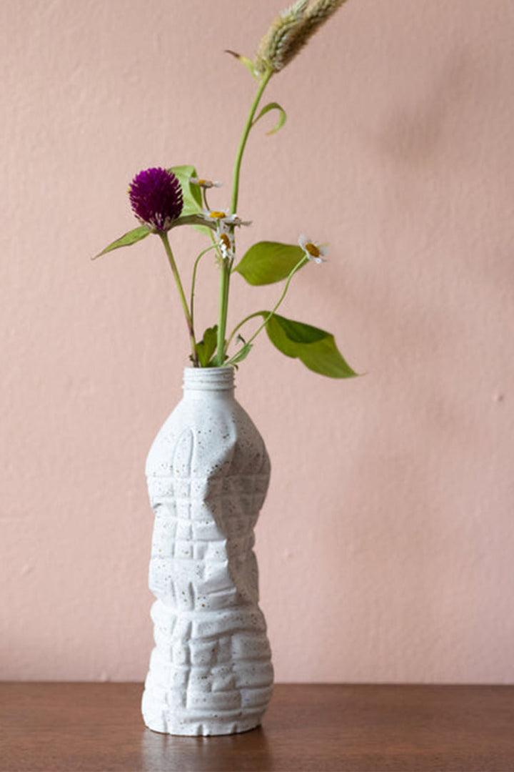 Water Bottle Vase - White Terrazzo