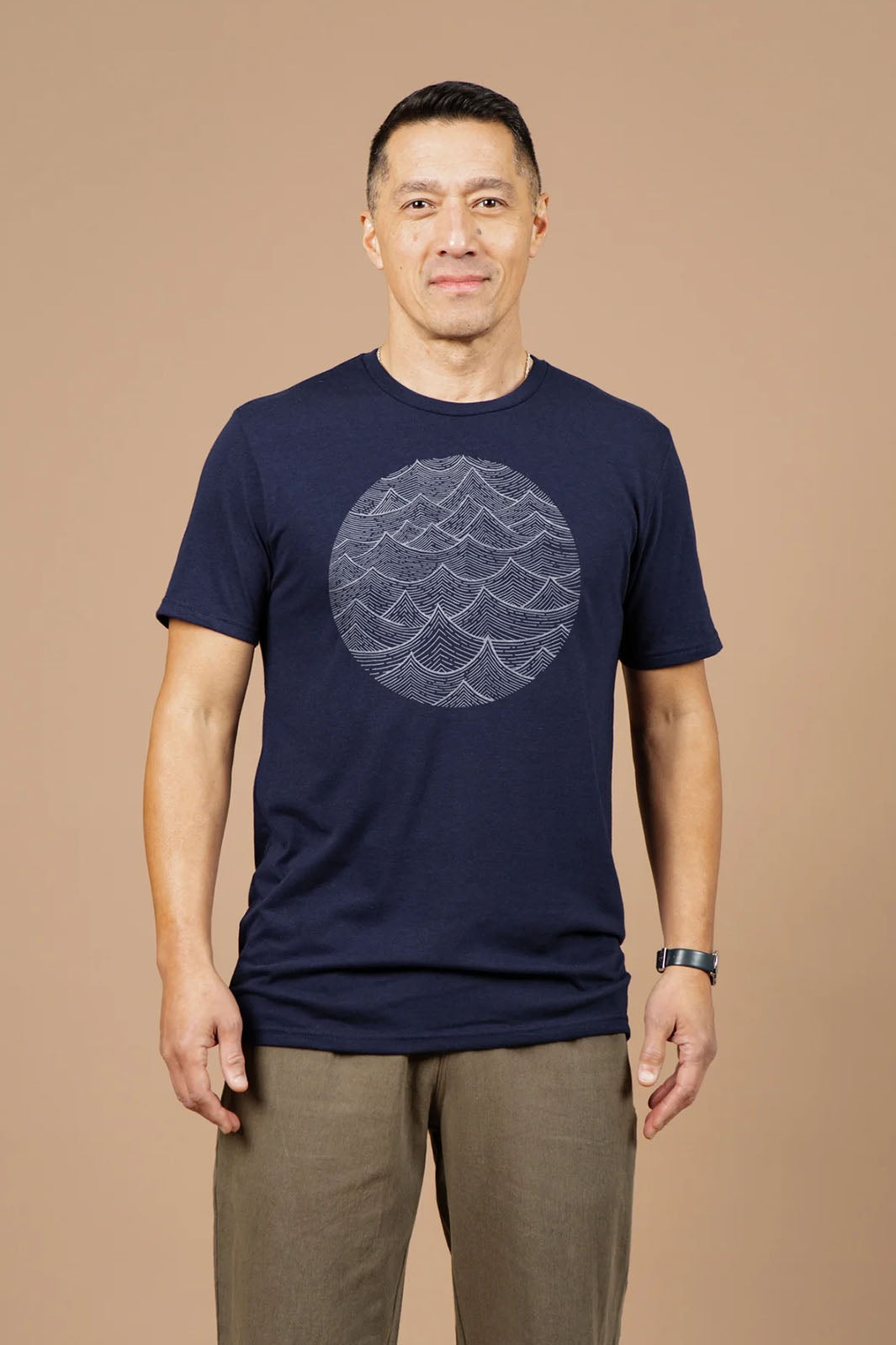 Waves T-Shirt - Navy