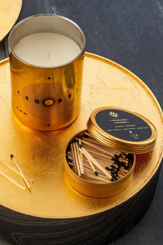 Waxing Moon Astronomy Candle