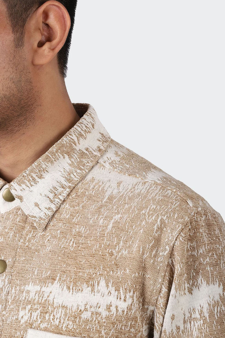 Woody Shirt Jacket - Jacquard Cream