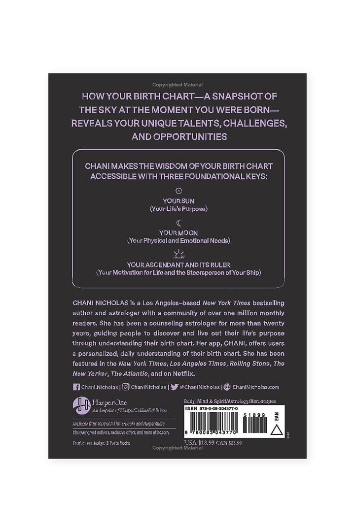 You Were Born For This Chani Nicholas Book Back Cover