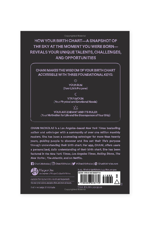 You Were Born For This Chani Nicholas Book Back Cover