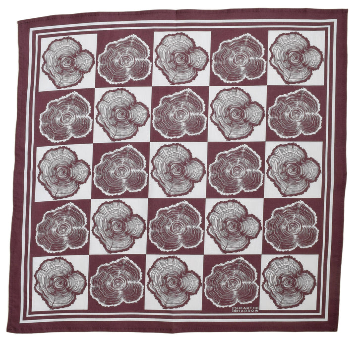 Tree Ring Bandana | Burgundy