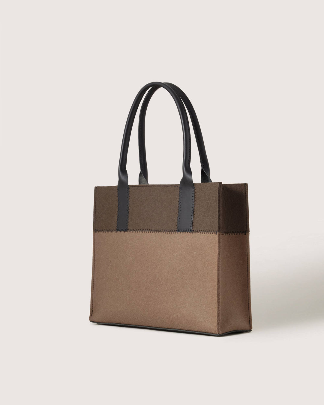Jaunt Merino Wool Midi Tote - Cumin / Tobacco Black