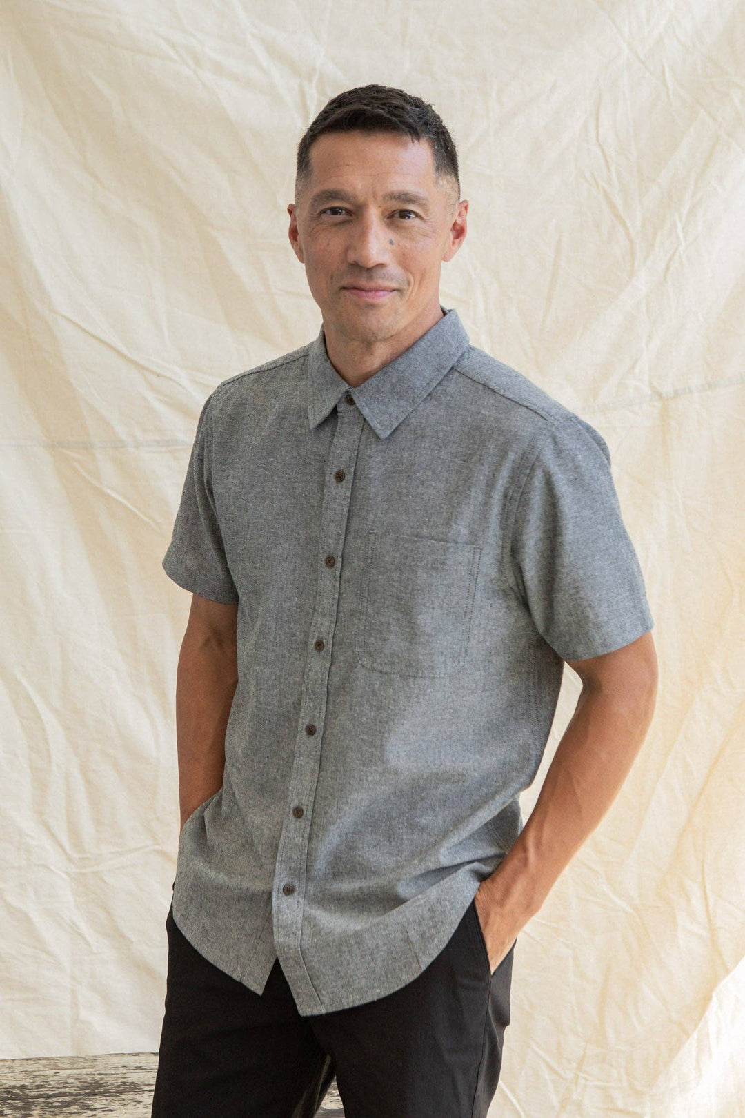 Malcolm Shirt | Iron Chambray