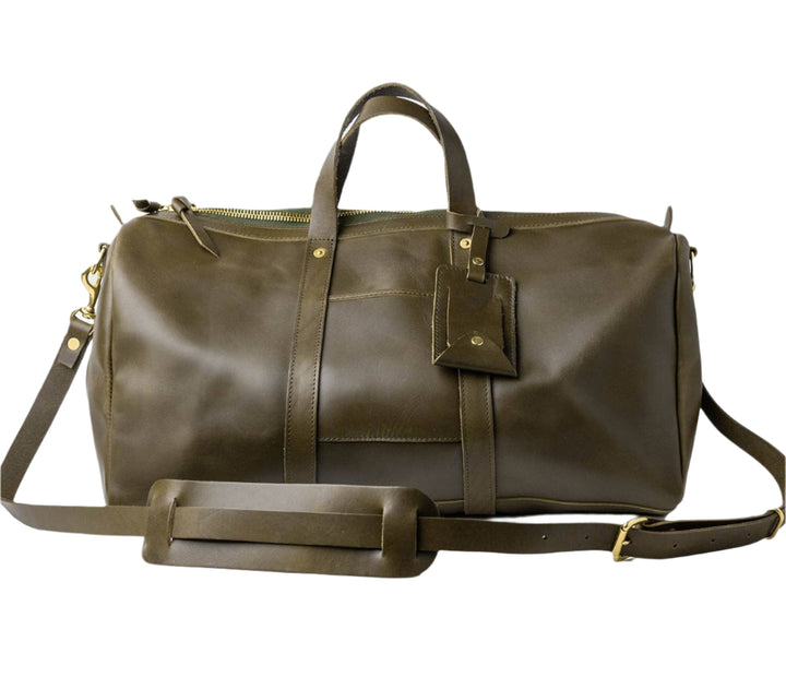 Leather Travel Duffle Bag
