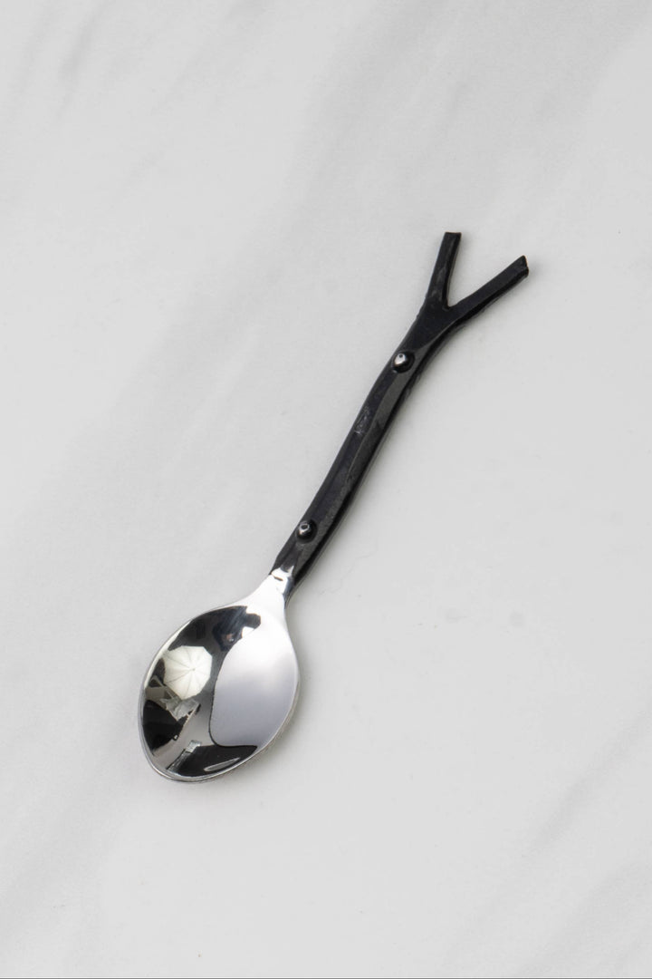 4.5" Petite Steel Black Spoon