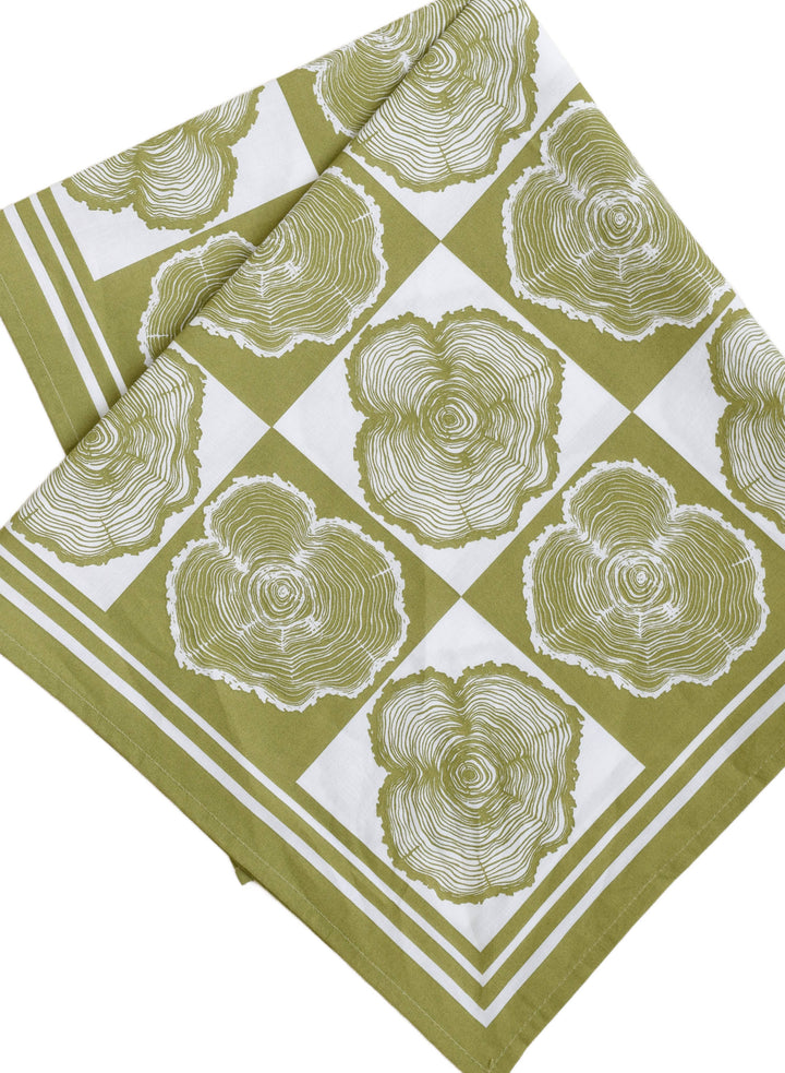 Tree Ring Bandana | Olive Green