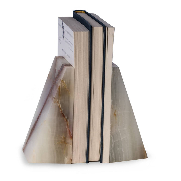 Onyx Marble Wedge Bookend