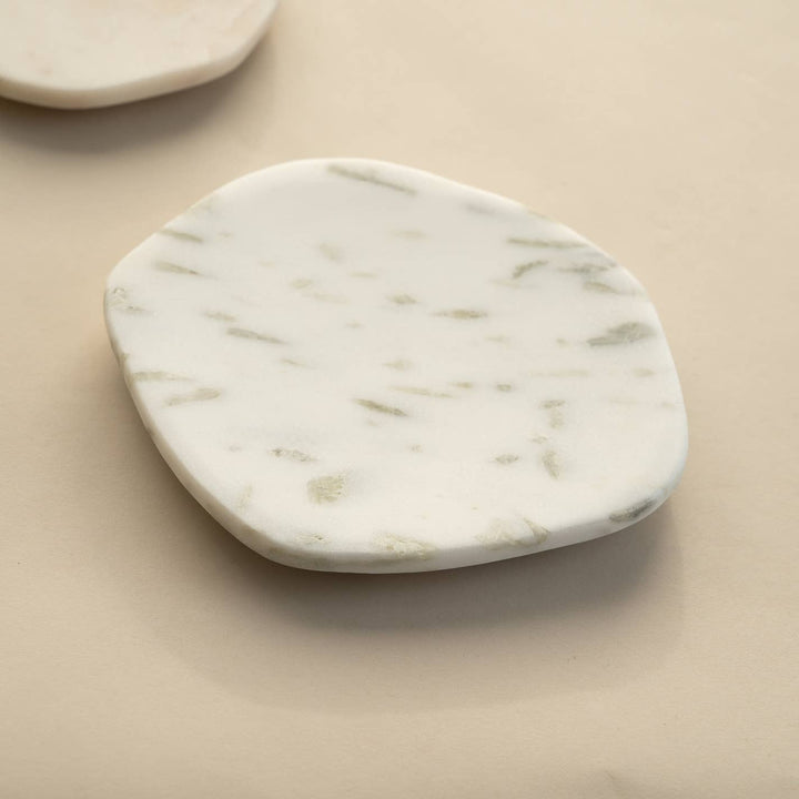 White Marble Free Form Plate