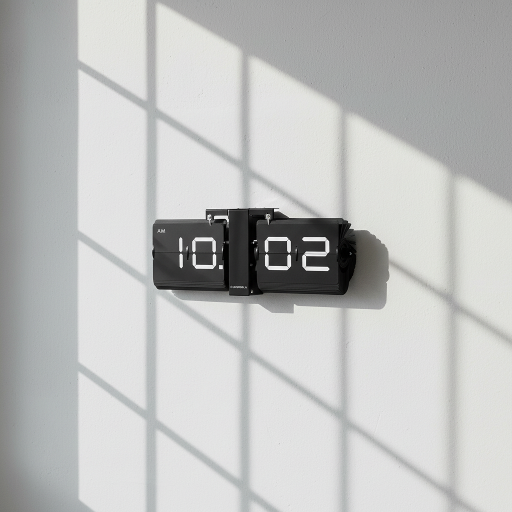 Flipping Out 2.0 Clock | Black