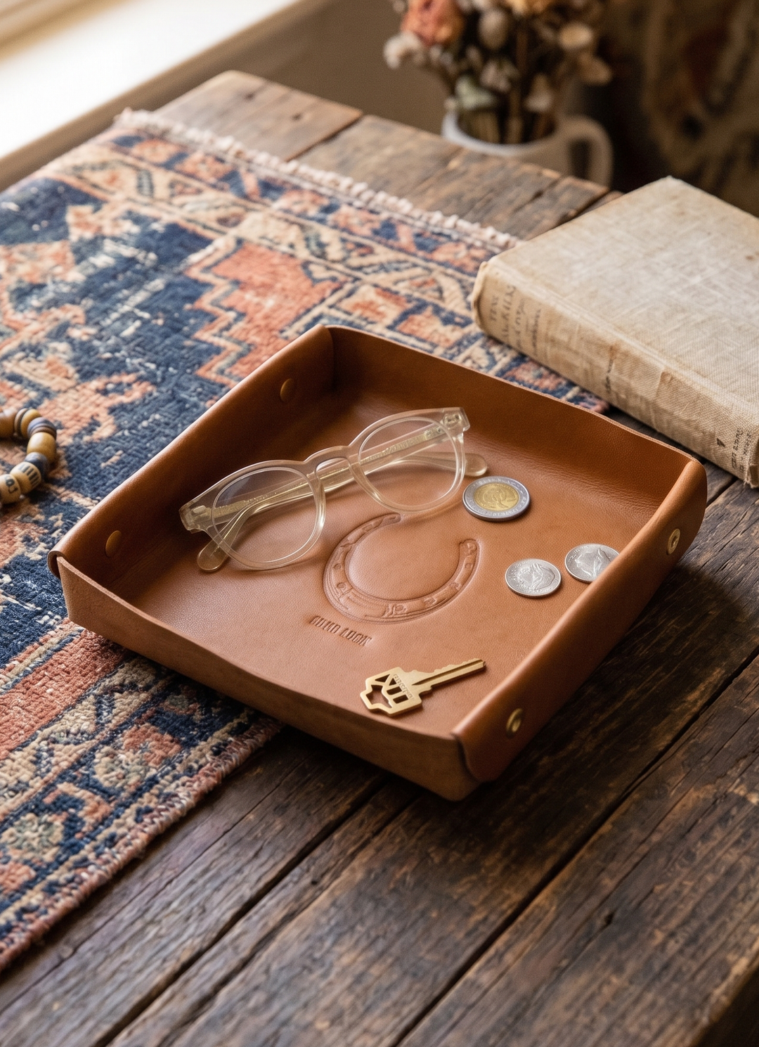 Good Luck Leather Valet Tray