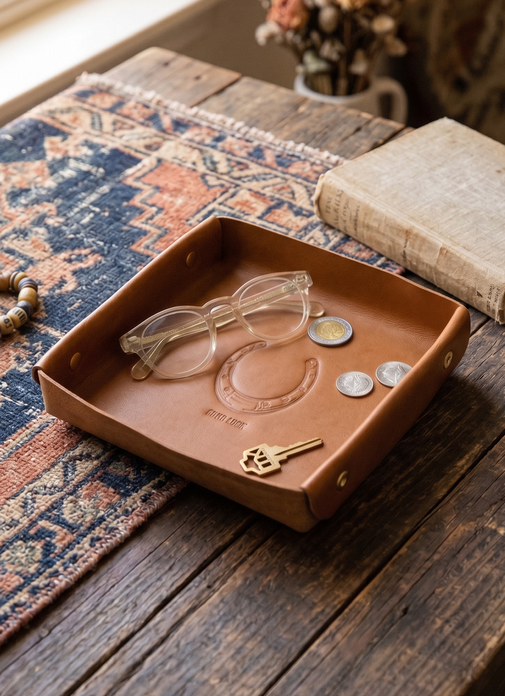 Good Luck Leather Valet Tray