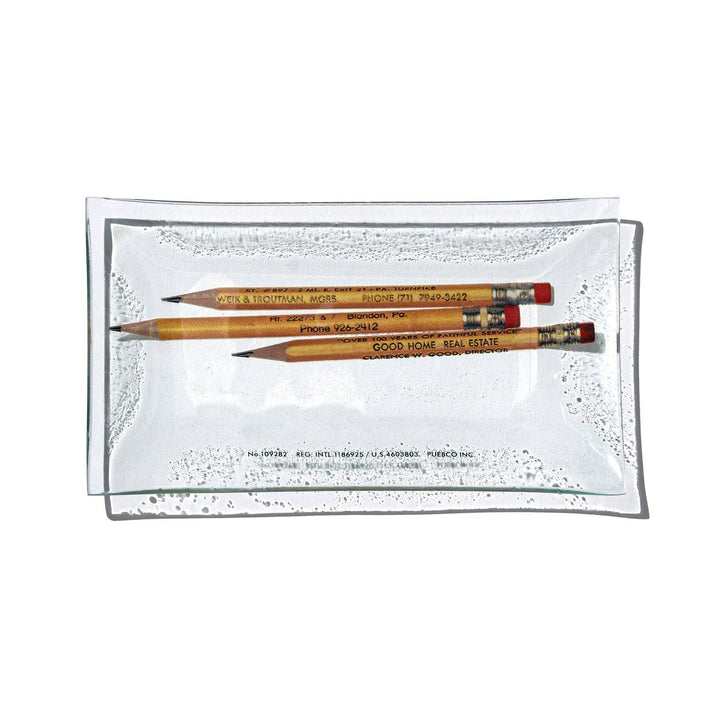 Pencil Skeleton Printed Glass Tray