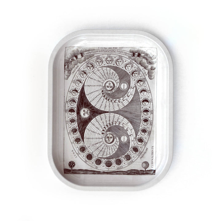 Small Metal Vintage Moon Phases Catchall Tray