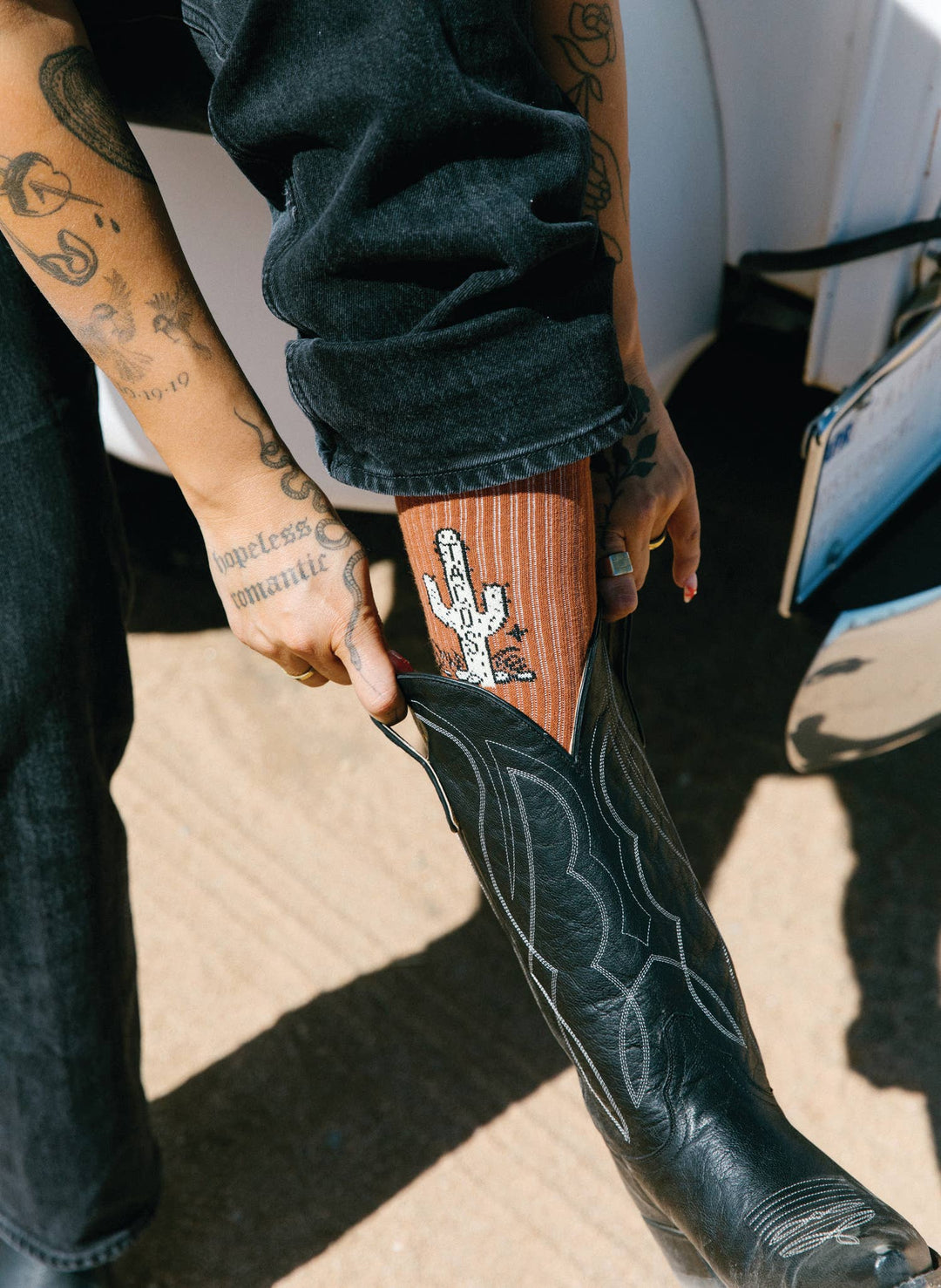 Cactus Taco Western Socks