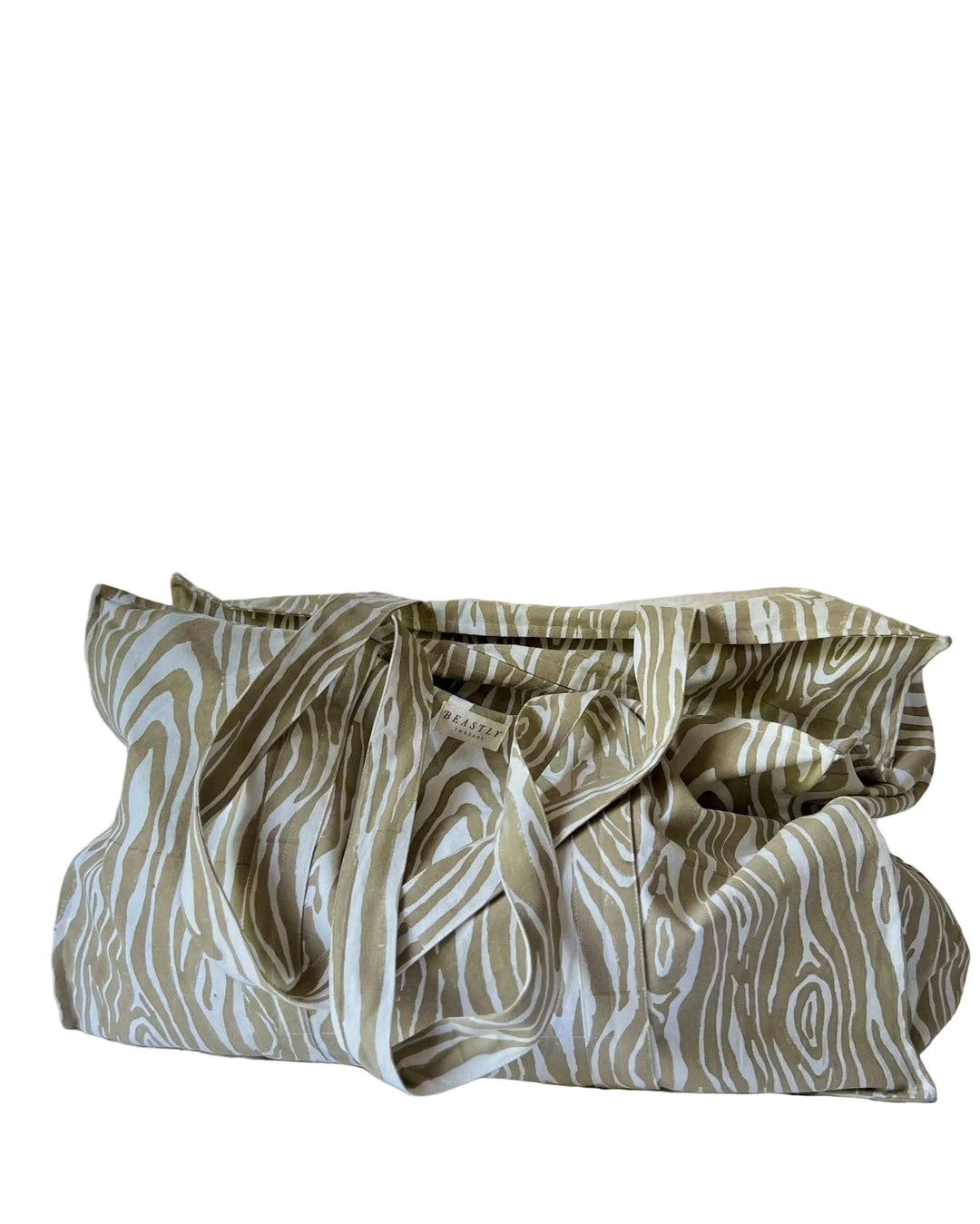 Sand Faux Bois Weekender Tote