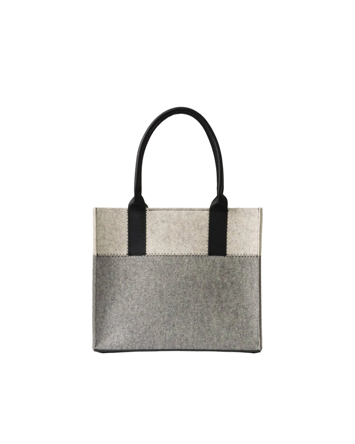 Jaunt Midi Merino Wool Tote | Granite, Heather White & Black