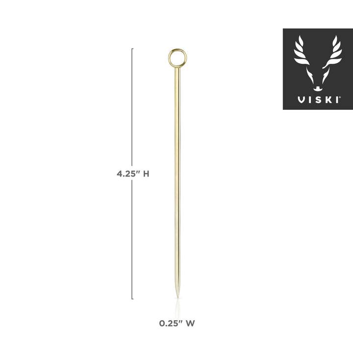 Belmont™ Reusable Gold-Plated Cocktail Picks - Set of 6