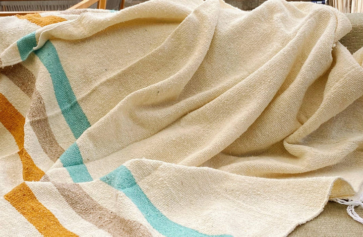 Sol - RECYCLED THROW BLANKET - Summer Beach Throw