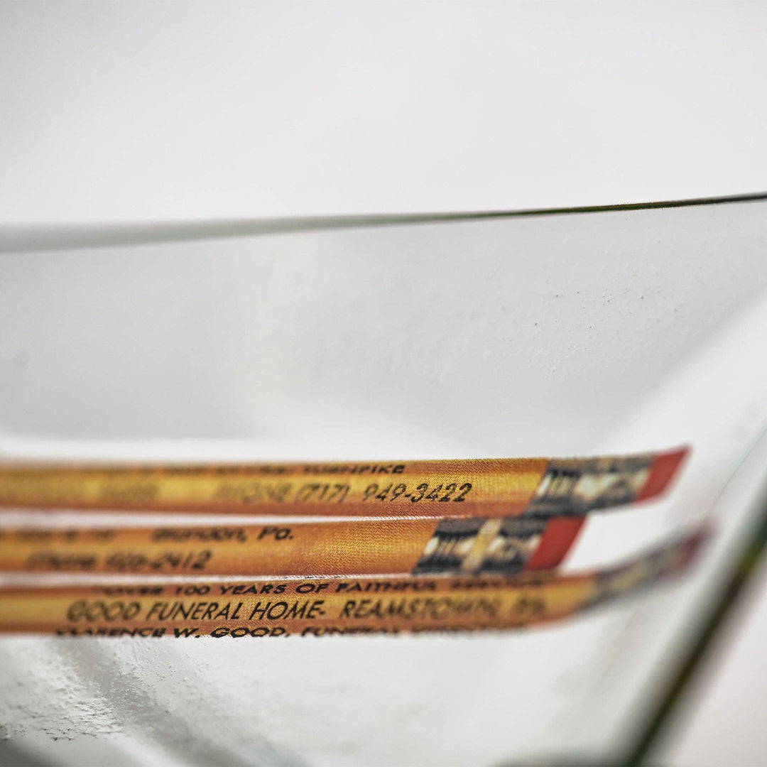 Pencil Skeleton Printed Glass Tray
