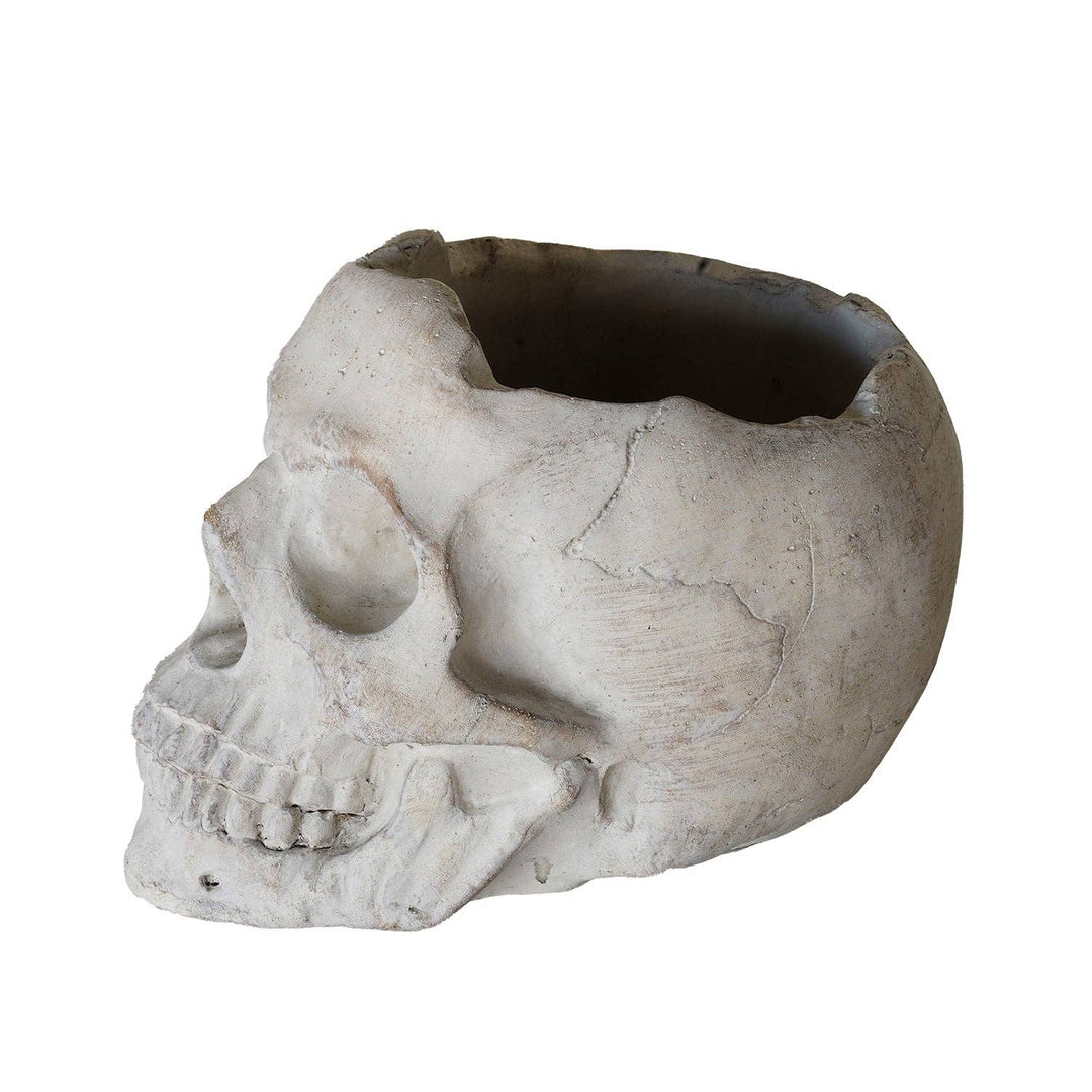 Concrete Momento Mori Skull Planter