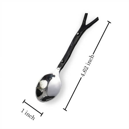 4.5" Petite Steel Black Spoon