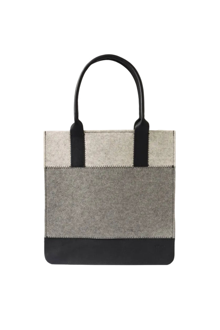 Jaunt Merino Wool Tote | Granite, Heather White & Black