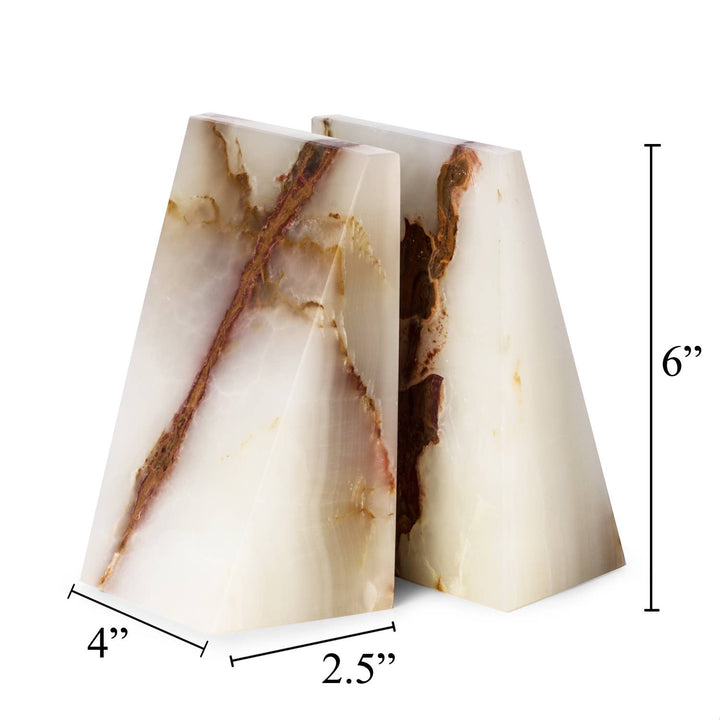 Onyx Marble Wedge Bookend