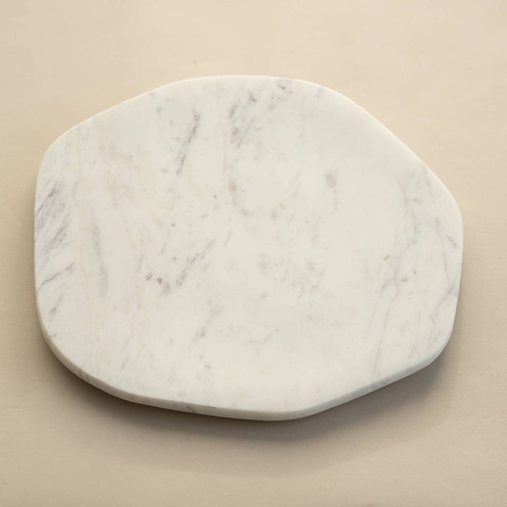 White Marble Free Form Plate - Small Size