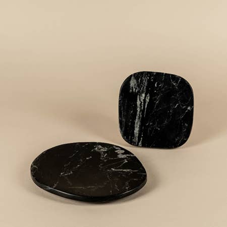 Black Marble Free Form Plate, Small