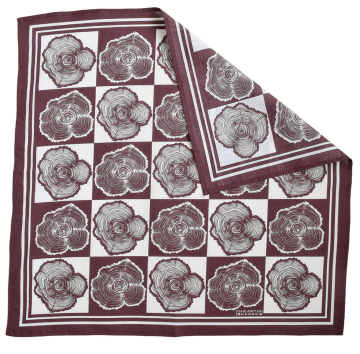 Tree Ring Bandana | Burgundy