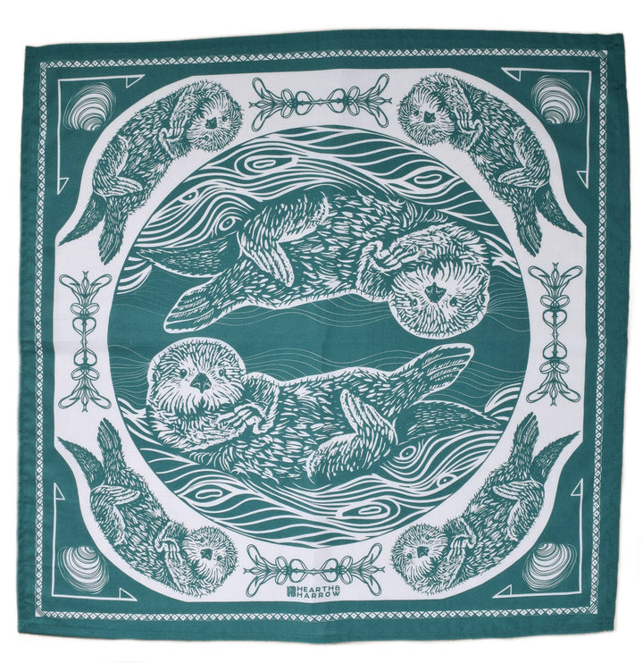 Otter Bandana - 100% Cotton - Nautical Print - Hanky Ascot