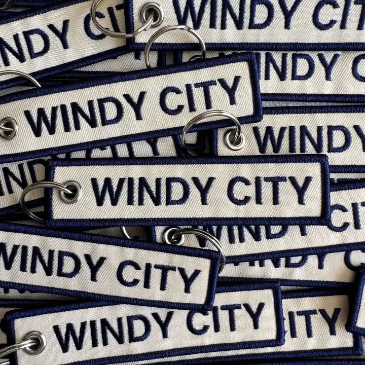Windy City Embroidered Keychain