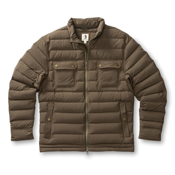 Atherton Down Quilted Jacket | Crocodile Brown