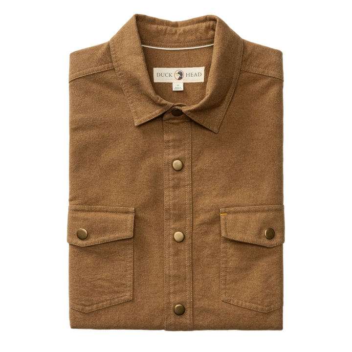 Long Sleeve Brushed Canvas Snap Shirt | Pyne Solid