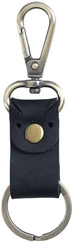 Genuine Leather Keychain | Black