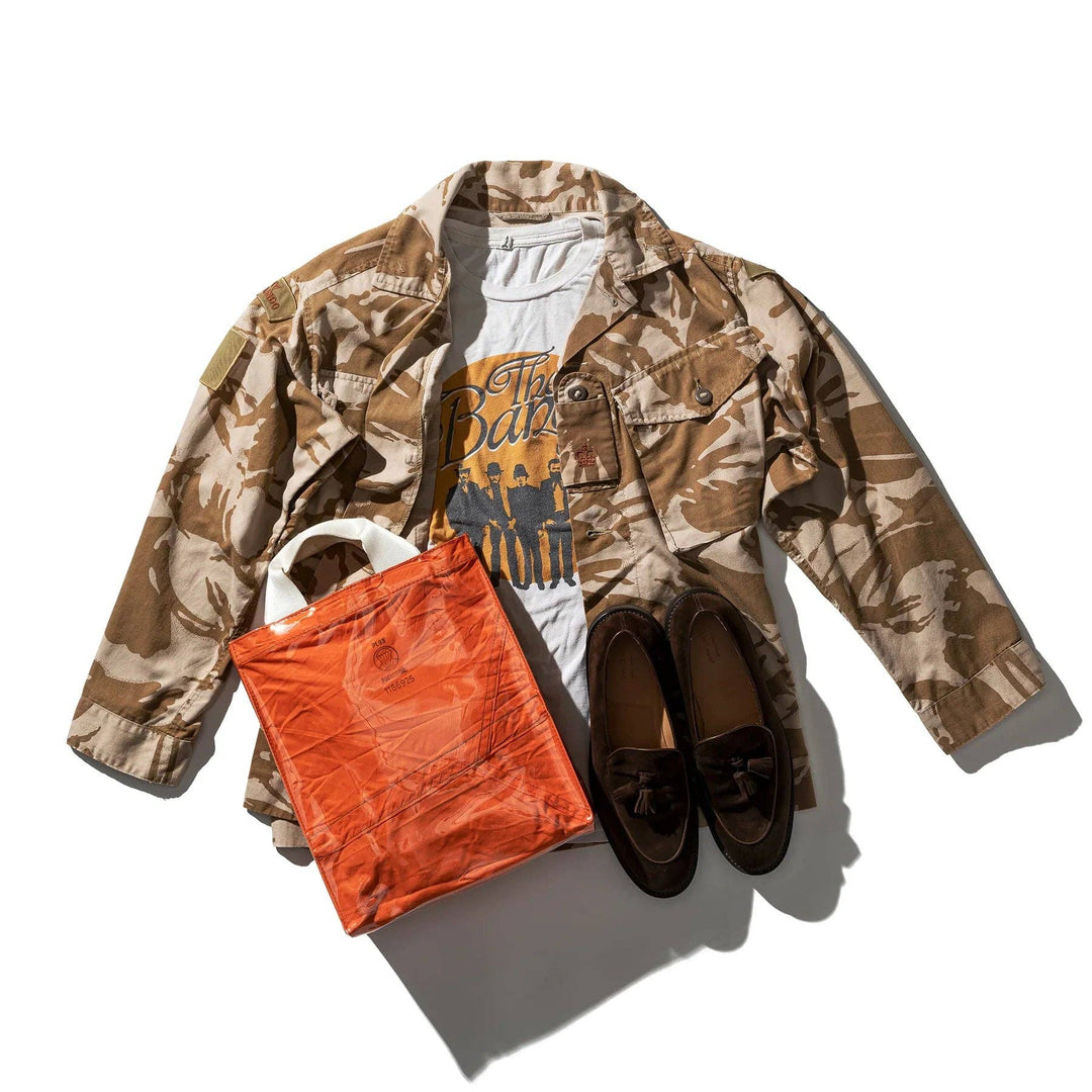 Covered Parachute Document Bag | Orange