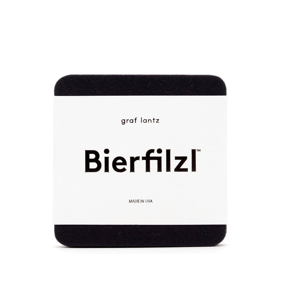 Merino Wool Felt Square Coasters | Black