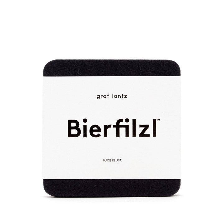 Merino Wool Felt Square Coasters | Black