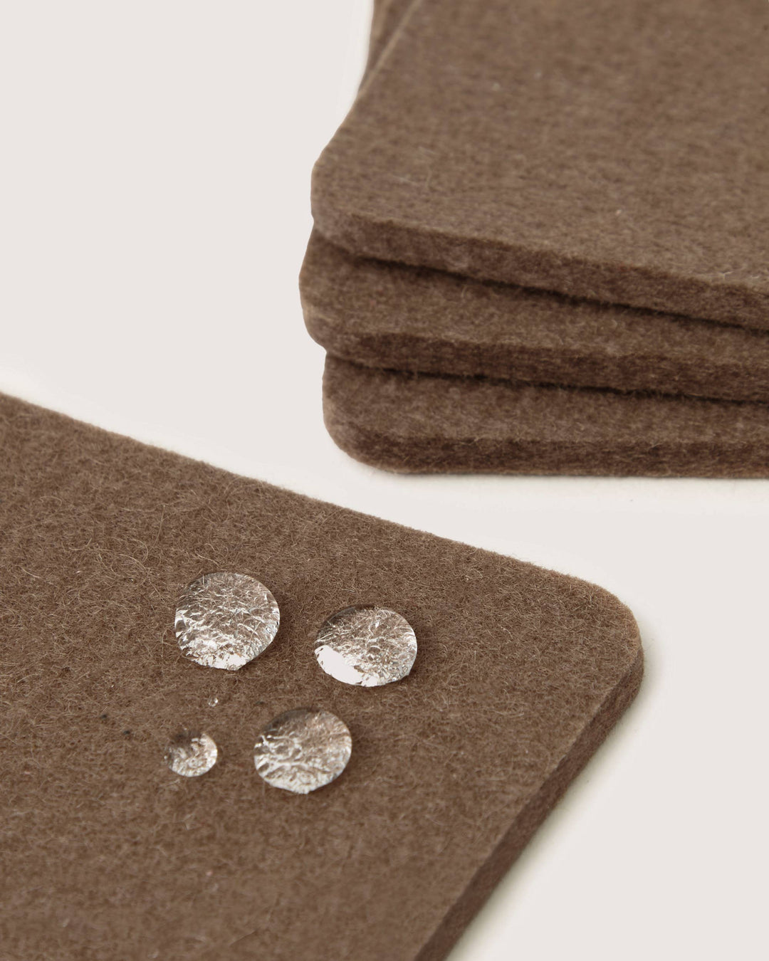 Merino Wool Felt Square Coasters | Cumin