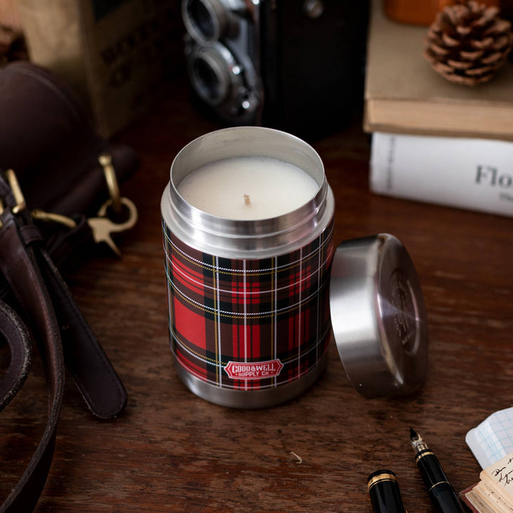 Plaid Vintage Canteen Candle - Around the Fire