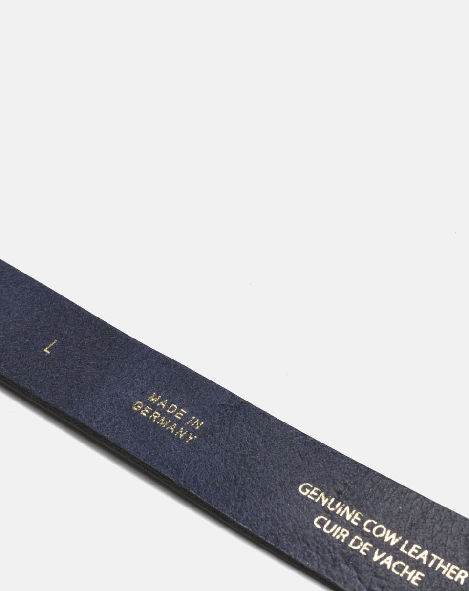 Dark Navy Leather Belt