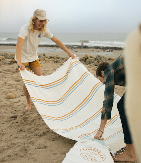 Sunday - RECYCLED THROW BLANKET - Summer Beach Throw