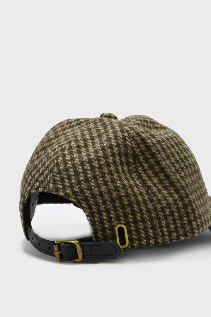 Houndstooth Twill Suede Hat